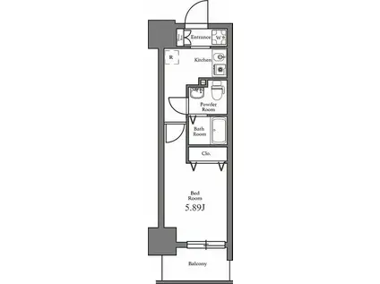 N-STAGE久米川(1K/6階)の間取り写真
