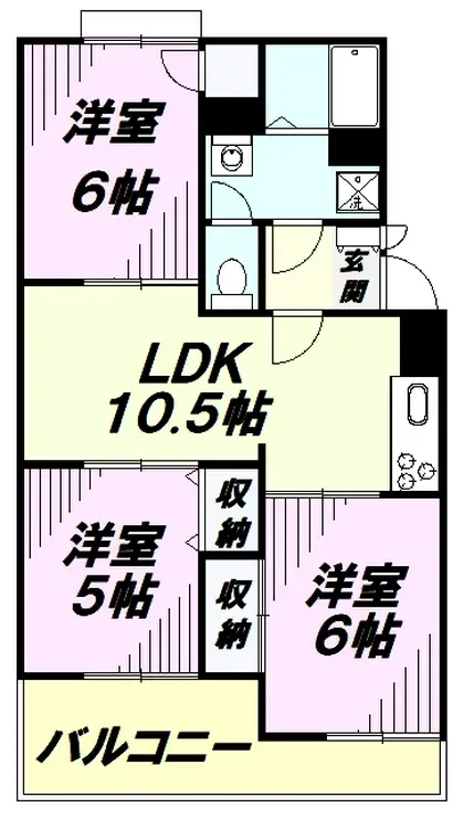 サンフロンティア 1階階 間取り