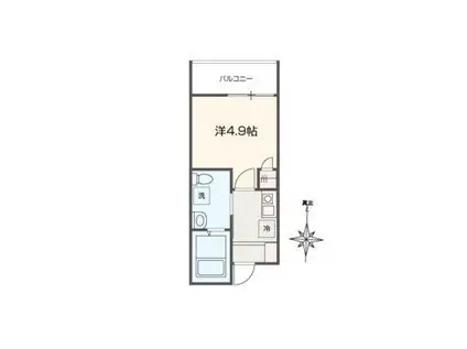 MELDIA新秋津(1K/1階)の間取り写真