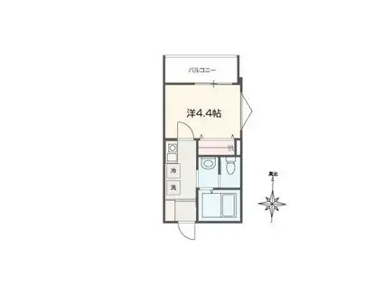 MELDIA新秋津(1K/3階)の間取り写真
