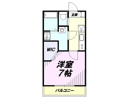 アトラス新狭山(1K/2階)の間取り写真