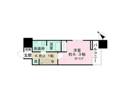 N-STAGE 西所沢駅前(1K/14階)の間取り写真