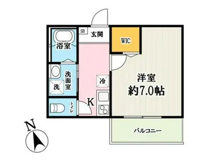 キャメル所沢狭山ヶ丘3C(1K/3階)の間取り写真