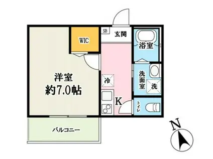 キャメル所沢狭山ヶ丘3C(1K/3階)の間取り写真