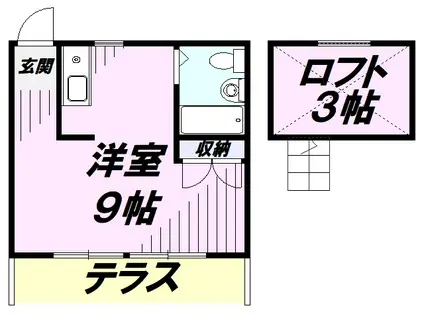 ラ・ティーブSEKI(1K/1階)の間取り写真