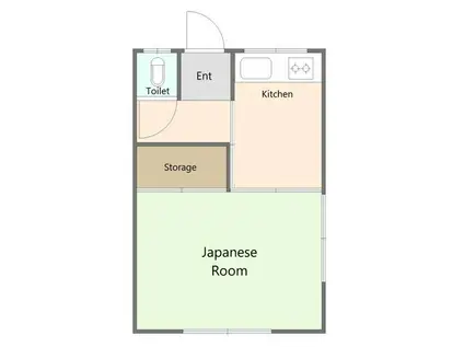 静荘(1K/2階)の間取り写真