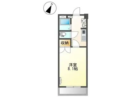 メゾンドビスキュイ(1K/2階)の間取り写真