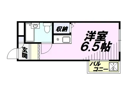 BEL AIR GARDENⅩⅡ(ワンルーム/2階)の間取り写真