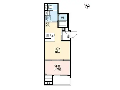 ROBOT HOME 東所沢Ⅱ(1LDK/2階)の間取り写真