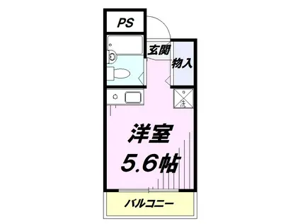 パサデヒロ(ワンルーム/3階)の間取り写真