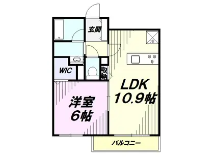 ベルウッドレジデンス3号館(1LDK/1階)の間取り写真