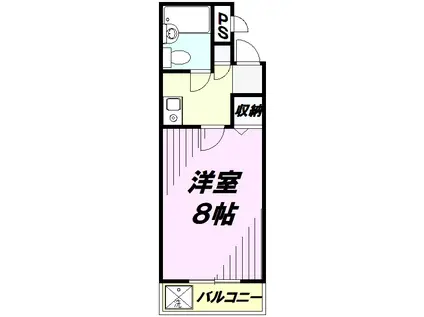 煉瓦館60(1K/3階)の間取り写真