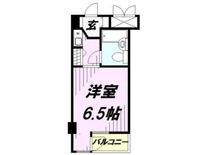 キャッスルマンション狭山祇園(ワンルーム/4階)の間取り写真