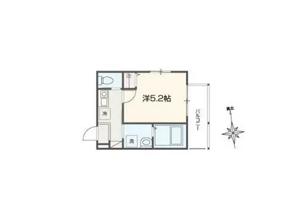 MELDIA小手指Ⅱ(1K/3階)の間取り写真