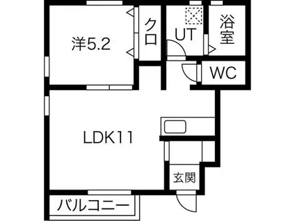 ファースト雅(1LDK/1階)の間取り写真