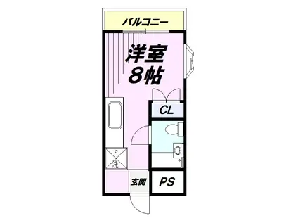 REDEAL新狭山Ⅲ(ワンルーム/3階)の間取り写真