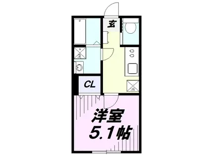 MAISON PEAKS(1K/3階)の間取り写真