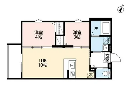 ROBOT HOME 金山町 Ⅲ(2LDK/2階)の間取り写真