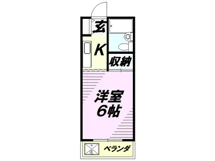 メゾン・シーマ(1K/2階)の間取り写真