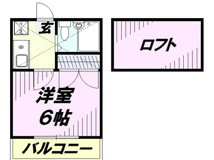 サニーハイツ(1K/1階)の間取り写真