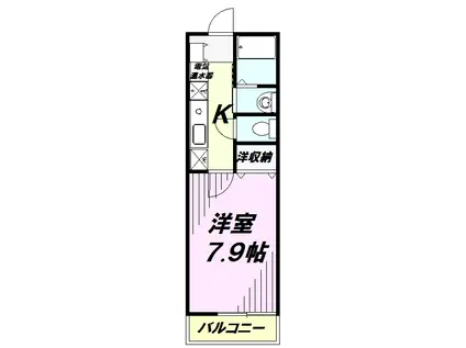 ティルタ南住吉(1K/3階)の間取り写真
