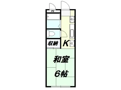 アールスハイツ(1K/3階)の間取り写真