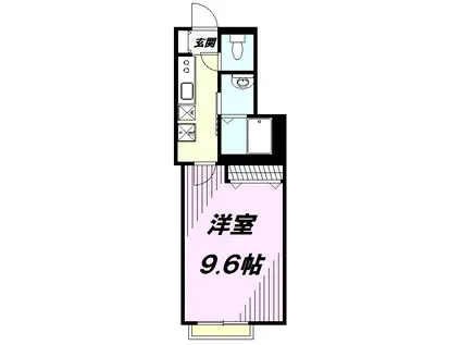 ラ・セントロ(1K/1階)の間取り写真