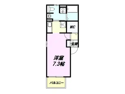 グローヴⅢ(ワンルーム/3階)の間取り写真