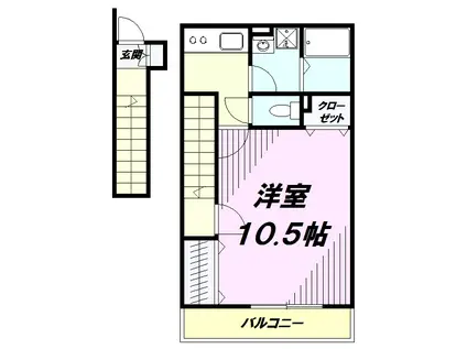リブリ・さくら大工(1K/2階)の間取り写真