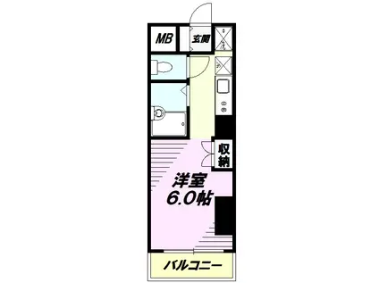 ファモス八王子(ワンルーム/7階)の間取り写真