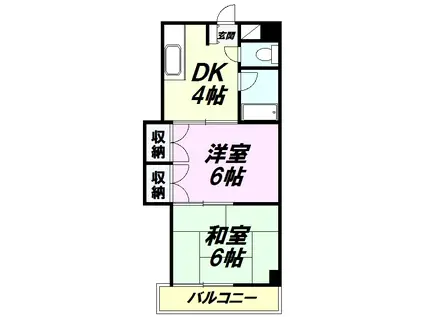 エリートビル横川町(2K/2階)の間取り写真