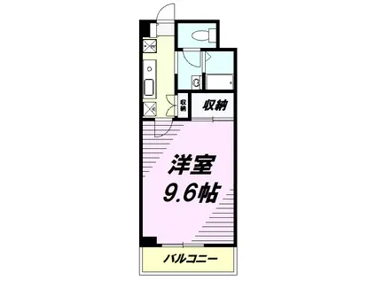 エステートピア黒沢II(1K/3階)の間取り写真