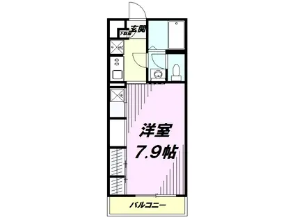 リブリ・アークパイン(1K/2階)の間取り写真