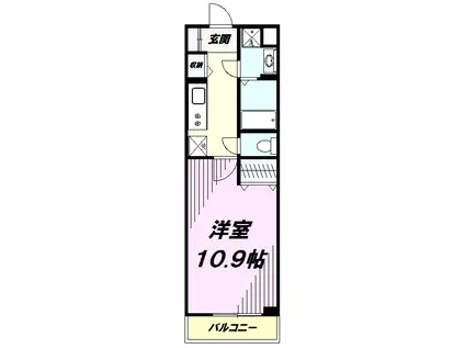 ミルト ハウス(1K/5階)の間取り写真