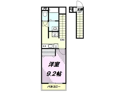 リブリ・ショコラ(1K/2階)の間取り写真