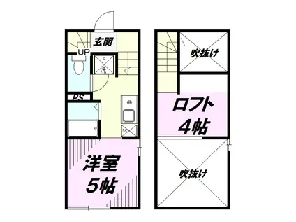 レジディア(1K/1階)の間取り写真