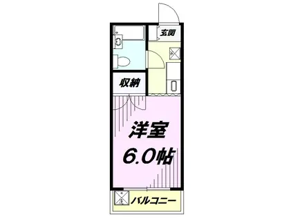 キャビンタコス(1K/3階)の間取り写真