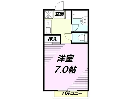 エミシオン(ワンルーム/1階)の間取り写真