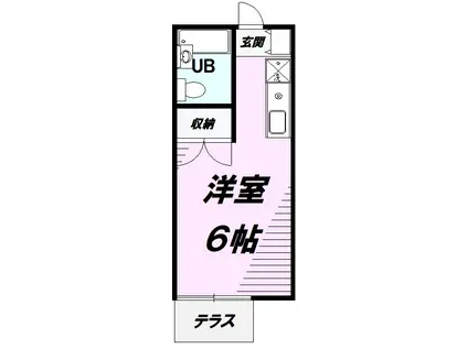 アドバンテージ(ワンルーム/1階)の間取り写真