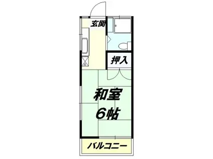 田所コーポ(1K/3階)の間取り写真