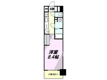 N-STAGE八王子(1K/14階)の間取り写真