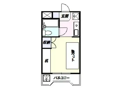 第3エコーマンション(1K/2階)の間取り写真