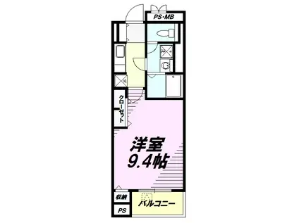 フォレストガーデン小門町(1K/5階)の間取り写真