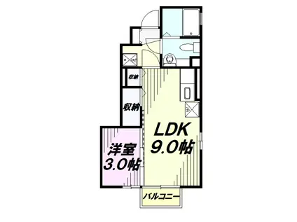 ソレイユ(1LDK/1階)の間取り写真