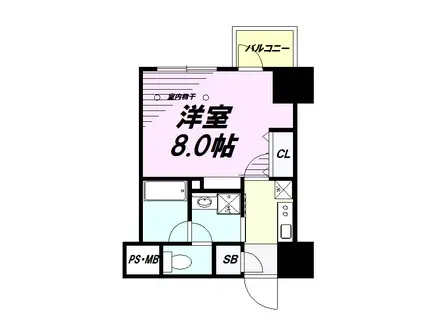 プレシャスハーモニー八王子(1K/2階)の間取り写真