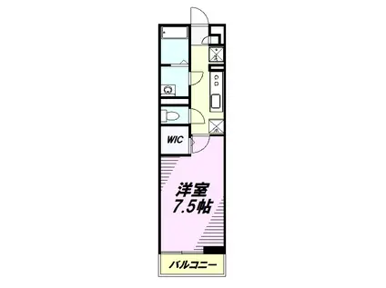 リブリ・ラダトーム八王子(1K/2階)の間取り写真