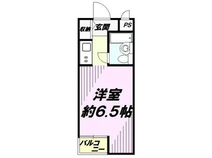 荒井マンションBALMY248(ワンルーム/2階)の間取り写真