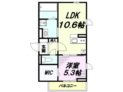 アグノス エーナ(1LDK/3階)の間取り写真