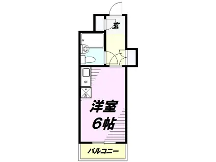 カーサ・パセオ(ワンルーム/3階)の間取り写真