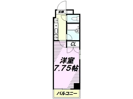 S-FORT八王子(1K/3階)の間取り写真